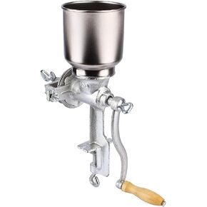 Manual Grain Grinder Machine Corn Nut Flour Mill Kitchen Tool Equipment, Adjust Nut for Fine Powder, Wide Applications, Detachable Design