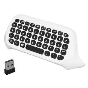 لوحة مفاتيح Controller Game Controller ، للحصول على وحدة تحكم Series X Series One S One S ، لوحة دردشة ألعاب 2.4 جيجا هرتز ، مع مقبس الصوت والسماعات 3.5 مم (أبيض) [لعبة فيديو]