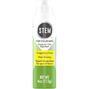 STEM Repels Mosquitoes And Ticks, Mosquito Repellent and Tick Spray, Picaridin Bug Spray, Fragrance-Free, 4 oz