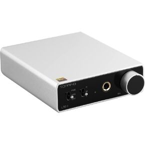 TOPPING L30II NFCA Linear Headphone Amp - 6.35mm Jack 3.5mm Adaptor RCA Input and Output 37Vpp high Output Voltage Mini HiFi Amp Audio Hi-Res Preamplifier (Silver)