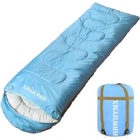 Blue Sleeping Bags for Adults Backpacking Lightweight Waterproof- Cold Weather Sleeping Bag for Warm Camping Hiking Outdoor Travel Hunting with Camping Sleeping Bag (Blue1, 86 x 31.5inches)