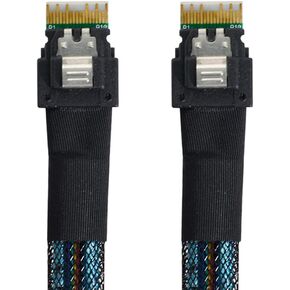 Xiwai PCI-E Slimline SAS 4.0 SFF-8654 4i 38pin Host to SFF-8654 Slim SAS Target Cable 50cm