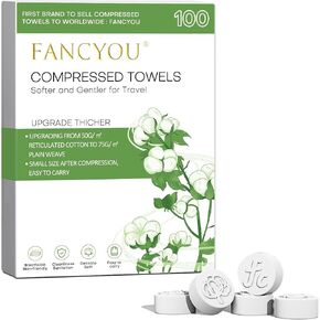 Compressed Towels Tablets,Compact Portable Cotton Wipes Coin Tissues for Mini Travel Essentials
