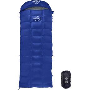0 20 Degrees F Down Sleeping Bag for Adults,4 Season Cold Weather Rectangle Wearable Down Sleeping Bag for Camping Hiking,Can be Used as Blanket Quilt or Cloak,with Mesh Sack Buckle Strap