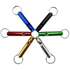 10pcs ألوان عشوائية طوارئ البقاء على قيد الحياة ، جمع أعضاء الفريق في الهواء الطلق ، وسلامة وبقاء سلسلة المفاتيح Hyper Whistle in Kuwait