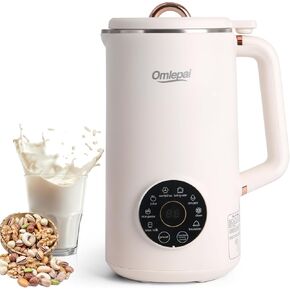 Nut Milk Maker Machine 35oz, 8-in-1 Automatic Nut Milk Maker, Soy Milk Maker with 10 Blades for Homemade Almond, Oat, Coconut, Soy, Plant Based Milks, Non Dairy Beverages with Keep Warm/Auto-clean