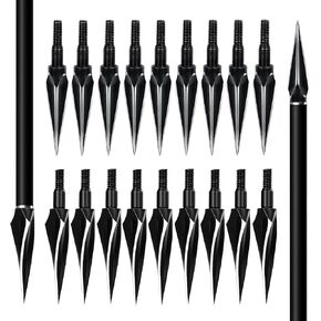 Traditional Broadheads 18Pcs 125 Grain ，Hunting Points Screw-in Arrowheads Suitable for Compound and Recurve Bow