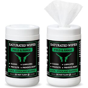 2 Pack Gun Oil Wipes 8 x 6 Inch Gun Cleaning and Anti Rust Wipes Cleaning Supplies and Accessories for Oil and Lubricant