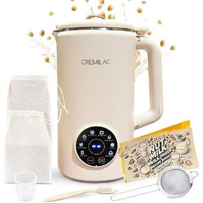 8 in 1 Nut Milk Maker, 34oz Automatic Soybean Milk Machine for Almonds, Soy, Non Dairy Beverages, Plant Based Milk, Homemade Almond Oat Milk, with Delay Start/Keep Warm/Self-Cleaning/Boil Water