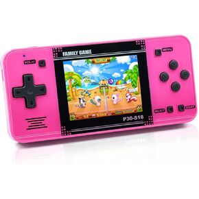 Handheld Game for Kids -Preloaded 220 Retro Video Games, Portable Gaming Player with Rechargeable Battery 3.0" LCD Screen, Mini Arcade Electronic Toy Gifts for Boys Girls (Blue)
