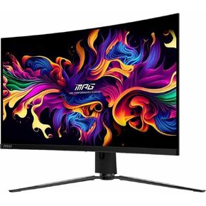 MSI MPG 321CURX QD-OLED 32-inch 3840 x 2160 (UHD) Computer Monitor, 240Hz, Adaptive-Synch, HDMI, DP Port, VESA Mountable, Tilt, Speaker, 0.03ms, Black