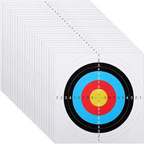 Perkoop 150 Pcs 17 Inch Archery Targets Paper Arrow Target 10 Ring Bow Target for Hunting Shooting Accessories Practice