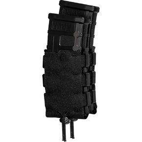 2 Pcs Molle Magazine Pouch, 5.56 Double Mag Holder with MOLLE/Various Duty Belt Clip, for Rifle Magazines from 223-7.62x39