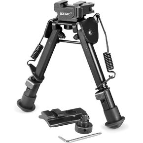 Tactical Rifle Bipod, 6.2-8 Inches Picatinny Bipod Super Duty Lightweight w/Quick Release Adapter with Swivel Stud Picatinny Slot Adaptor kit Included for Hunting Shooting Outdoors