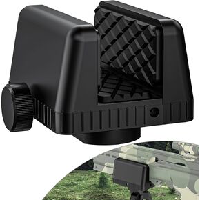 Universal Rifle Clamp Shooting Tripod Rest 1/4" 3/8" Screw Holes Hunting Tripod Clamp Dual Jaw Clamp for Shooting Stick Hunting Practice Aluminum