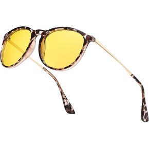 Night Vision Driving Glasses for Women - Polarized Night Vision Glasses HD Anti Glare Yellow Lens Nighttime Glasses