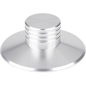 Metal Disc Stabilizer, Record Player Clamp, High Precision Aluminum Material, Keep Discs Stable, Reduce Vibration (Silver)