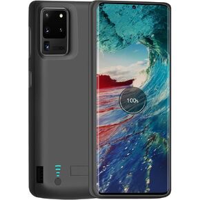 Battery Case for Samsung Galaxy S20 Ultra 5G, 6000mAh Rechargeable Extended Battery Charging Charger Case, Add 100% Extra Juice, NOT Compatible with Note 20 Ultra (6.9 inch)