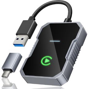 Wireless Carplay Adapter,2024 Upgraded Apple CarPlay Converts Wired to Wireless Adapter for iPhone,No Delay Carplay Dongle for Apple iOS 10 & Android 11 and Above