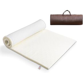 Portable Roll-Up Foam Camping Mattress - Twin Size Cot Ped with Carry Bag, Comfortable Lightweight Sleeping Pad for Travel, Tent, Car, Floor, and Guest Use