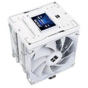 Thermalright Burst Assassin 120 Vision White CPU Air Cooler, Desktop CPU Cooler with 1500RPM Speed,320x240 Resolving Power IPS LCD Screen with 2.4in,PC Cooling for Intel lga1851/1700/115X,AM4/AM5