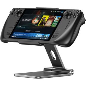 Antank Foldable Magnetic Stand Compatible with Steam Deck & Mag-Safe, Portable iPhone Stand Holder for Desk, Aluminum Alloy Adjustable Phone Stand for Steam Deck, Steam Deck OLED,iPhone 16/15/14/13/12