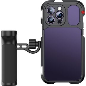 Phone Cage Video Rig for iPhone 13 Pro MAX /14 Pro/14 Pro Max, Single Handheld Phone Cage Kit, Mobile Video Rig Cage Kit, Phone Stabilizer for Video Recording (for iPhone 13 Pro Max Cage)