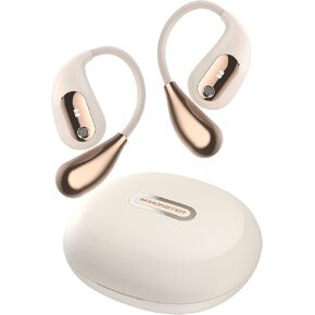 MONSTER Open Ear AC210 Headphones, Bluetooth 5.4 Earphones Stereo Sound, Wireless Headphones 30 Hours Playback, Type-C Charging, IPX5 Waterproof Open Ear Earbuds,White
