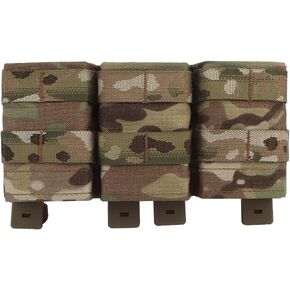 Triple Molle Mag Pouch 5.56 Tactical Open Top M4 M16 Magazine Holder Carrier with Quick Release Magazine Pouch Insert