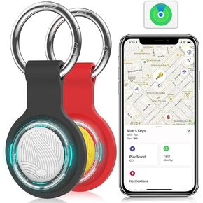 Key Finders & trackers Works with Apple Find My (iOS Only) is Perfect for locating Keys, Luggage, Backpacks, and Pets. These Item Finders Feature Replaceable Batteries, Loud beeps, and Tracking