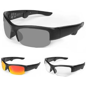 5B3C Audio bluetooth sunglasses with open ear headphones for men women smart cycling glasses UV400, 3-Color Lens
