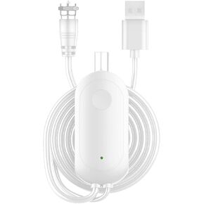 TV Antenna Amplifier Signal Booster with 4G/5G Filter - Low Noise, Adjustable Gain & Timer, USB-Powered for Indoor/Outdoor Digital HDTV Reception - 15dB-20dB Boost, Enhanced Clarity (White)
