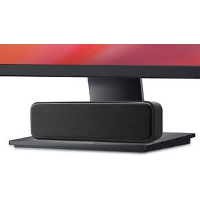 USB Computer Speakers for Desktop PC Laptop | Small PC Soundbar | USB Plug-N-Play Wired Speakers with Crystal-Clear Sound, Loud Volume, Deep Bass and Wide Compatibility - Built-In USB C To USB Adapter
