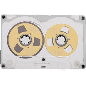 Reel to Reel Blank Cassette Tape, Metal Plated Wheels Audio Cassette Tape with Transparent Box, 55 Minutes Recording Time, Ideal for Music Recording (-2214240059615)
