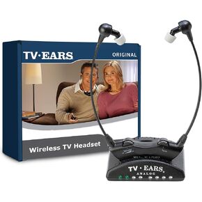 TV · EARS Analog Wireless Headset System - Wireless Headset for TV, Ideal for Seniors & those with Hearing Difficulties, Plug N' Play RF Transmitter Headset with TV Earbuds, Compatible with Most TVs