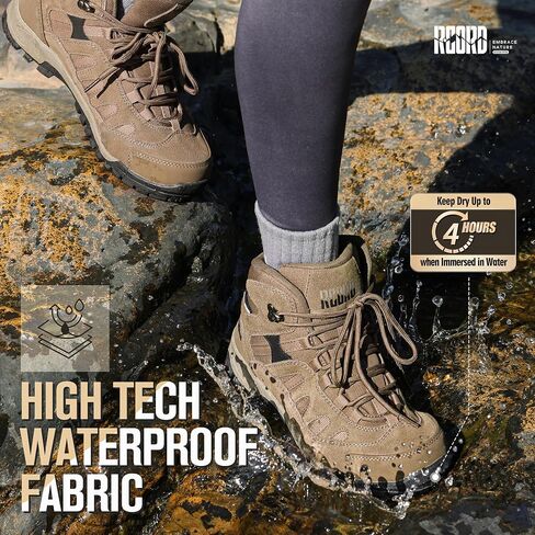 R CORD Hiking Boots Women Waterproof Non-Slip Womens Hiking Shoes Comfortable Outdoor Womens Hiking Boots Walking Boots Hiking Shoes Women in Saudi Arabia