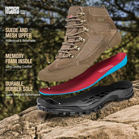 R CORD Hiking Boots Women Waterproof Non-Slip Womens Hiking Shoes Comfortable Outdoor Womens Hiking Boots Walking Boots Hiking Shoes Women in Saudi Arabia