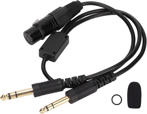 Ashata Aviation Headphone Adapter Cable for ، XLR to GA dual plug 5 pin cable cable ، محول سماعات الرأس ، لسماعات الرأس إلى سماعة الرأس العامة للطيران in Saudi Arabia