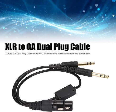 Ashata Aviation Headphone Adapter Cable for ، XLR to GA dual plug 5 pin cable cable ، محول سماعات الرأس ، لسماعات الرأس إلى سماعة الرأس العامة للطيران in Saudi Arabia