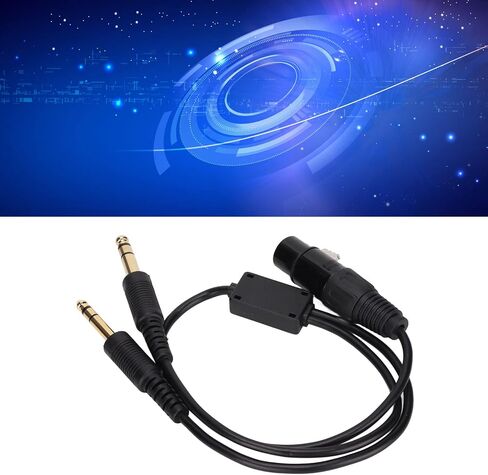 Ashata Aviation Headphone Adapter Cable for ، XLR to GA dual plug 5 pin cable cable ، محول سماعات الرأس ، لسماعات الرأس إلى سماعة الرأس العامة للطيران in Saudi Arabia