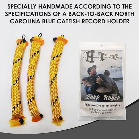 Hooker's Terminal Tackle Signature Dragging Weights - High Visibility Fishing Lures for Dragging, Drifting, Trolling, Bottom Fishing - Non-Snag Fishing Equipment with Rattling Lead Shots - 3 Sinkers in Saudi Arabia