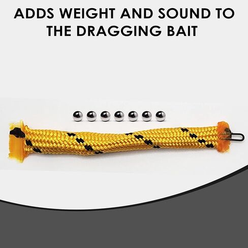 Hooker's Terminal Tackle Signature Dragging Weights - High Visibility Fishing Lures for Dragging, Drifting, Trolling, Bottom Fishing - Non-Snag Fishing Equipment with Rattling Lead Shots - 3 Sinkers in Saudi Arabia