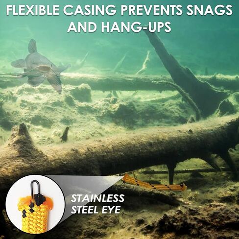 Hooker's Terminal Tackle Signature Dragging Weights - High Visibility Fishing Lures for Dragging, Drifting, Trolling, Bottom Fishing - Non-Snag Fishing Equipment with Rattling Lead Shots - 3 Sinkers in Saudi Arabia