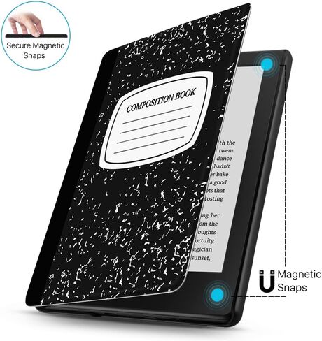 حالة TNP لـ Kindle 10th Generation - Slim & Light Smart Cover مع عرض Auto Sleep & Wake لعرض Amazon Kindle E -Reader 6 "، الإصدار العاشر 2019 (كتاب التكوين الأسود) in Saudi Arabia