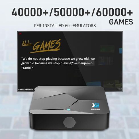 Bearway Super Console X2 Retro Video Game Somevels 60،000+ Game 60+ Emulators 2 Systems in 1/Games/TV Audio 4K HD Output مع 2 وحدات تحكم متعددة (256 جم) in Kuwait