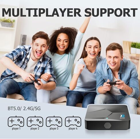 Bearway Super Console X2 Retro Video Game Somevels 60،000+ Game 60+ Emulators 2 Systems in 1/Games/TV Audio 4K HD Output مع 2 وحدات تحكم متعددة (256 جم) in Kuwait