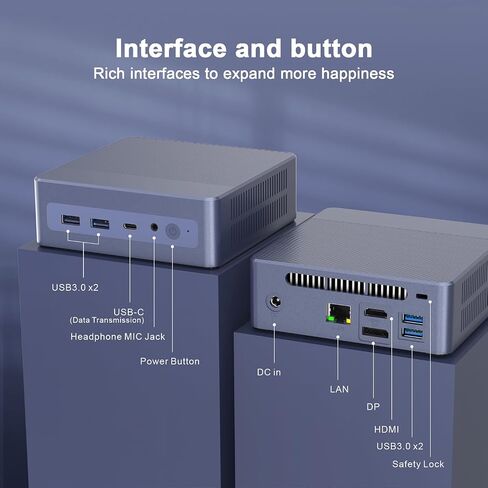 MINI PC N9 Windows 11 ، 12th Gen N95 Processor (حتى 3.4 جيجا هرتز) ، Mini Desktop Computers16GB DDR4 512GB SSD Supply 4K Display ، WiFi Dual Band For Business ، Office ، Home in Saudi Arabia