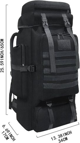 Wesoke 80L 100 Liters Camping Hiking Backpack for Men Women, Waterproof Extra Large Outdoor Travel Military Tactical Rucksack in Saudi Arabia