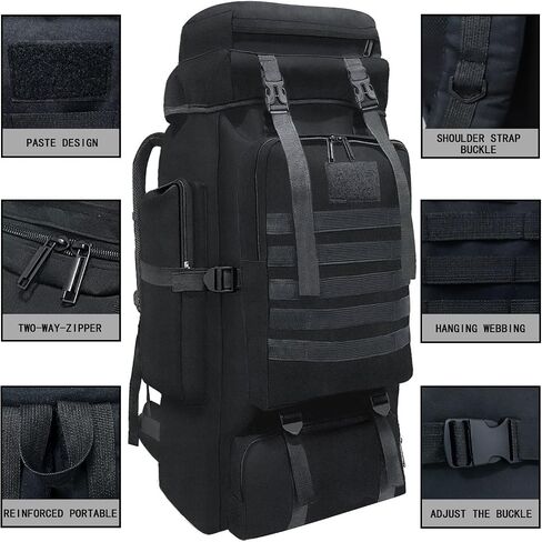 Wesoke 80L 100 Liters Camping Hiking Backpack for Men Women, Waterproof Extra Large Outdoor Travel Military Tactical Rucksack in Saudi Arabia
