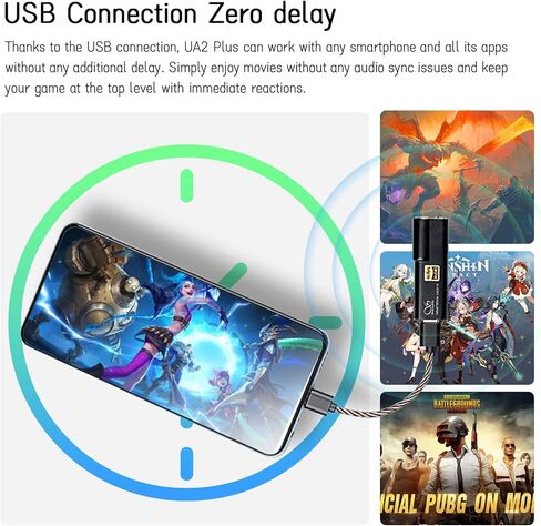 Shanling UA2 بالإضافة إلى مكبر صوت سماعة رأس محمول ، Tiny USB AMP/DAC مع مقبس 3.5 مم/4.4 مم ، ES9038Q2M DAC ، دعم HI-RES متوازن 32bit/768 كيلو هرتز ، DSD256 ، للهاتف/اللاعب/Nintendo Switch/Laptop/PC (Silver) in Kuwait